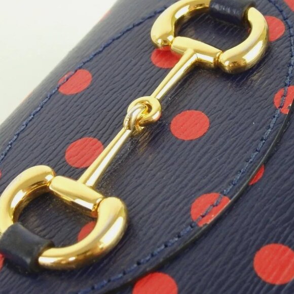Gucci Blue and Red Polka Dot Wallet - Picture 8 of 11